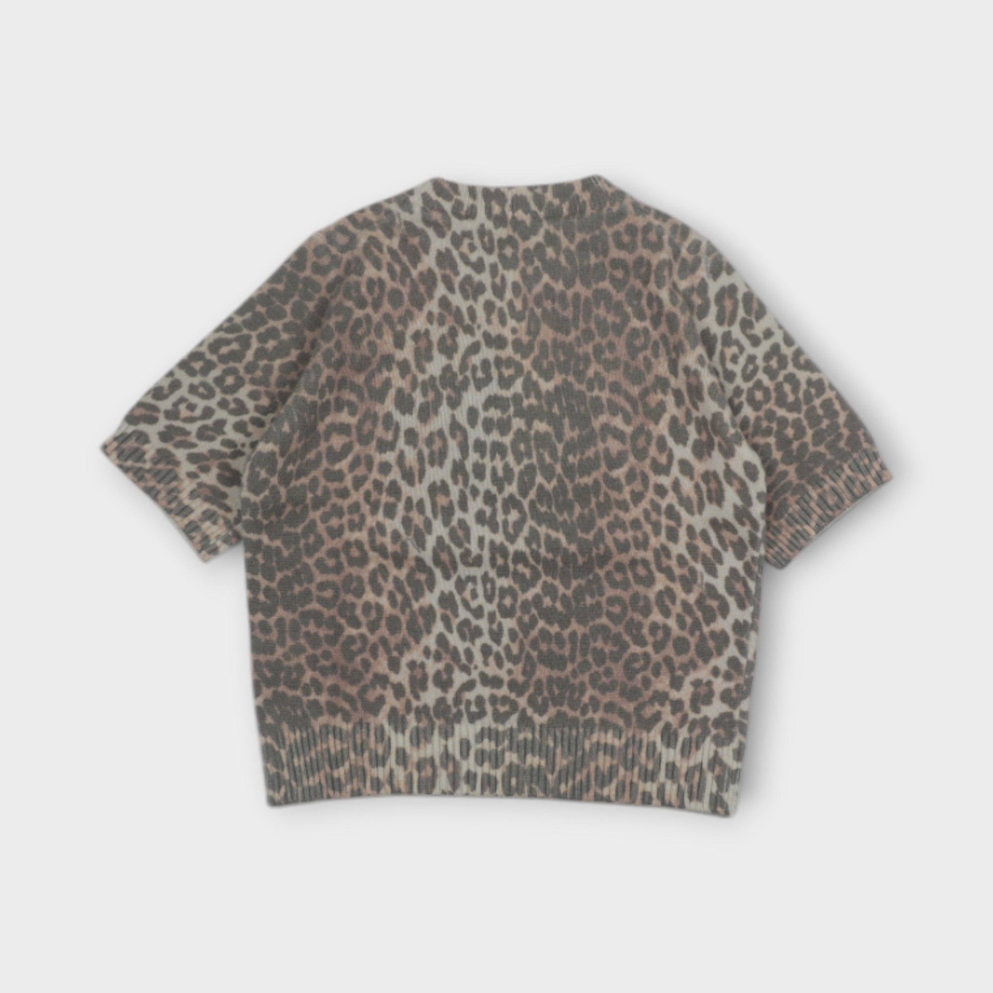 (ガニー) GANNI Leopard Wool Mix Tシャツ K2500 Leopard Leopard Wool Mix T-shirt | GANNI US