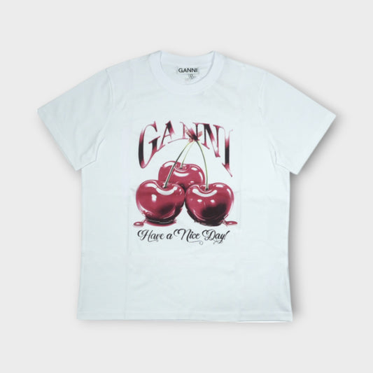 GANNI Basic Jersey Cherry Relaxed T-shirt
