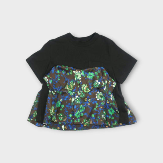 sacai WOMEN Floral Print x Cotton Jersey T-Shirt