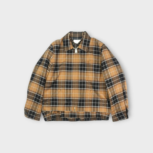 sacai MEN Bijou Embroidery Plaid Flannel Blouson