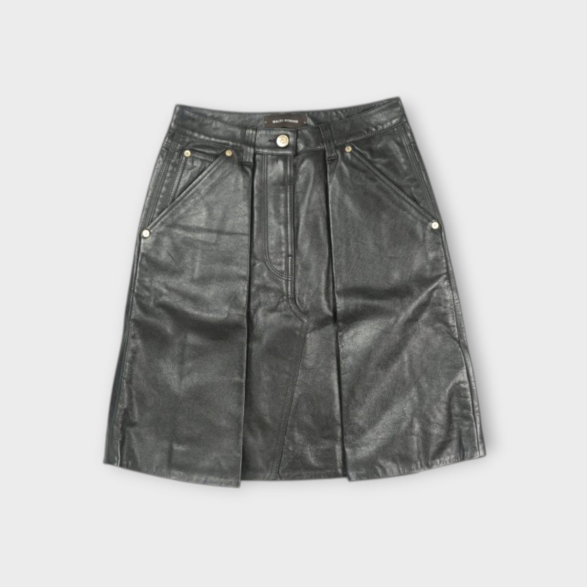 WALES BONNER CONSTRUCT LEATHER SKIRT