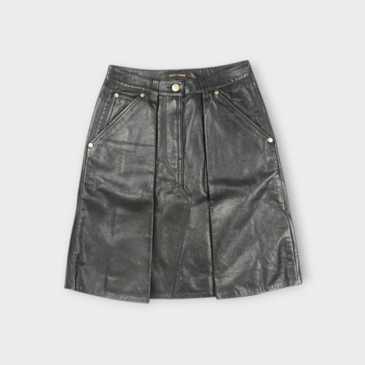 WALES BONNER CONSTRUCT LEATHER SKIRT