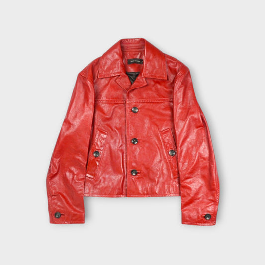 WALES BONNER KAMALA LEATHER JACKET