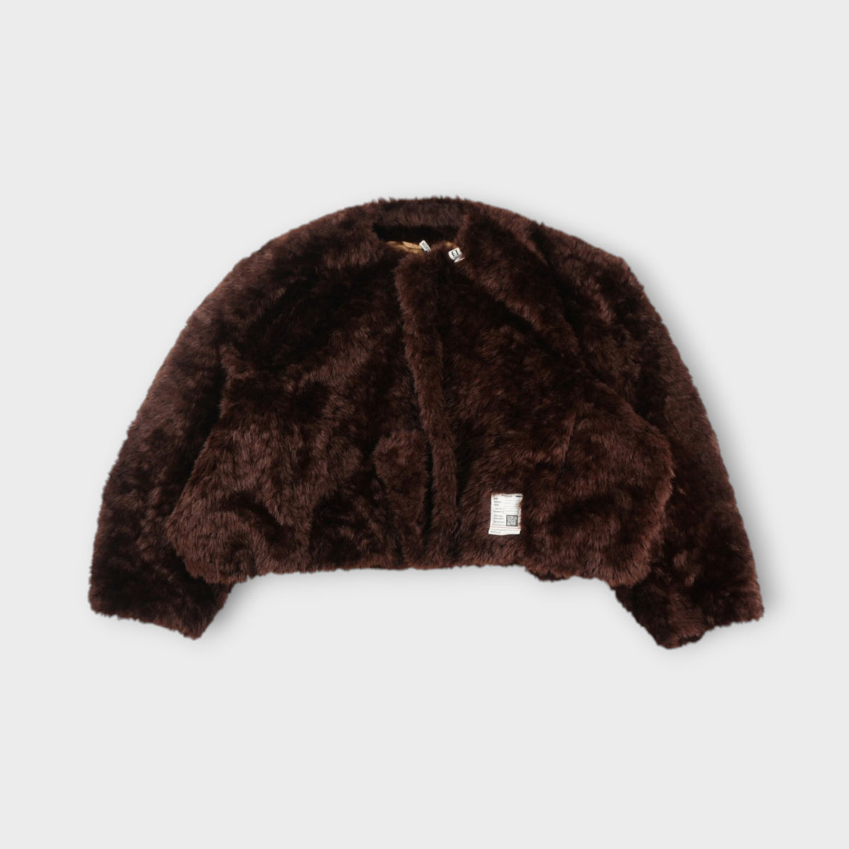MIHARA YASUHIRO ROLL-UP HEM FAUX FUR