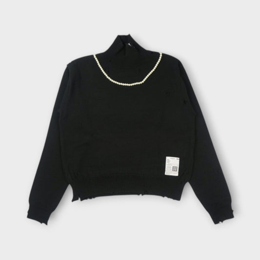 Maison MIHARA YASUHIRO PEARL DISTRESSED KNI