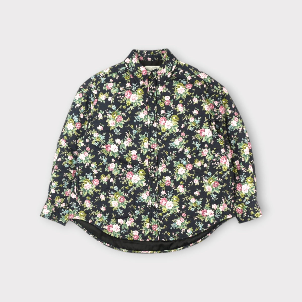 leur logette garden rose padded shirt jacket
