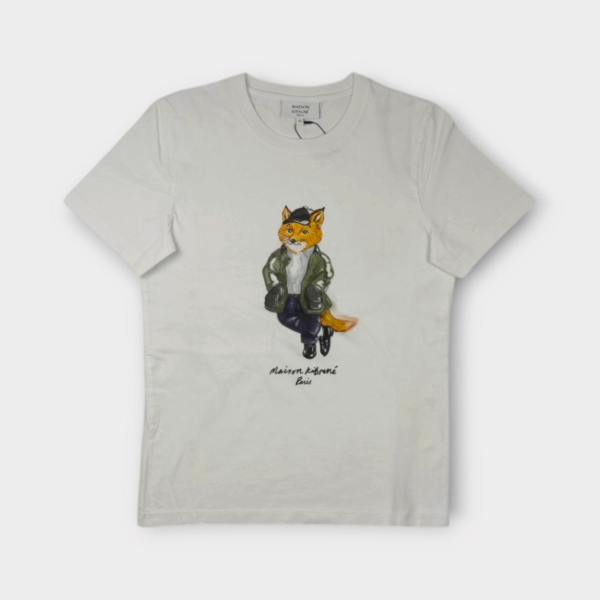 MAISON KITSUNÉ WEEKEND FOX REGULAR TEE SHIRT