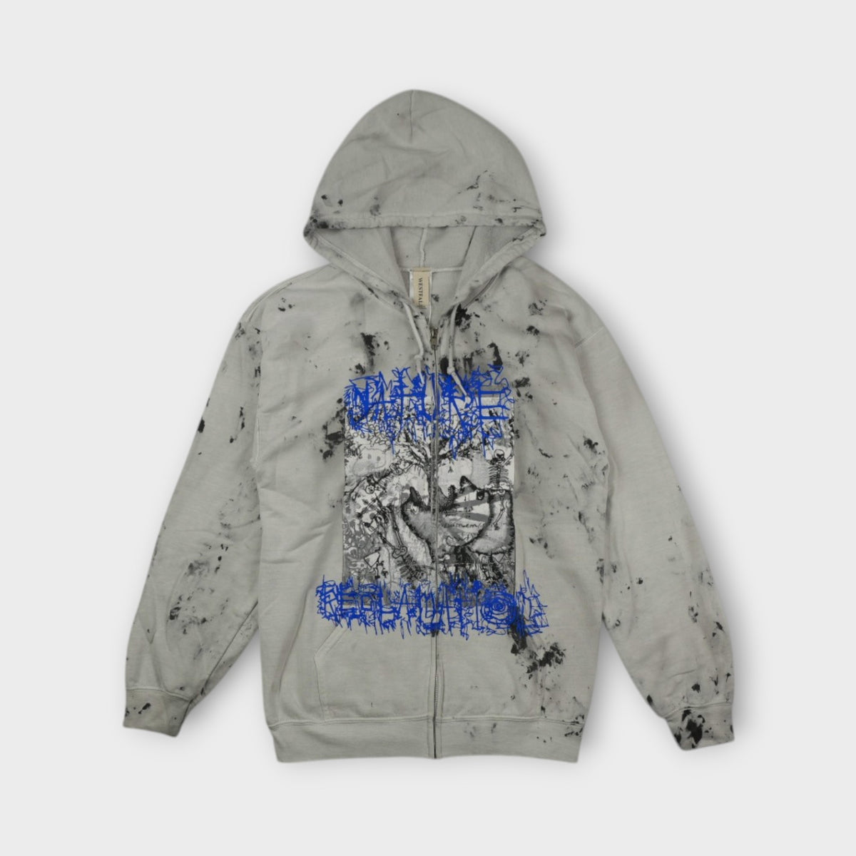 WESTFALL 5 COLOR NATURE GRAPHIC ON HAND-DYED ZIP-UP HOODIE