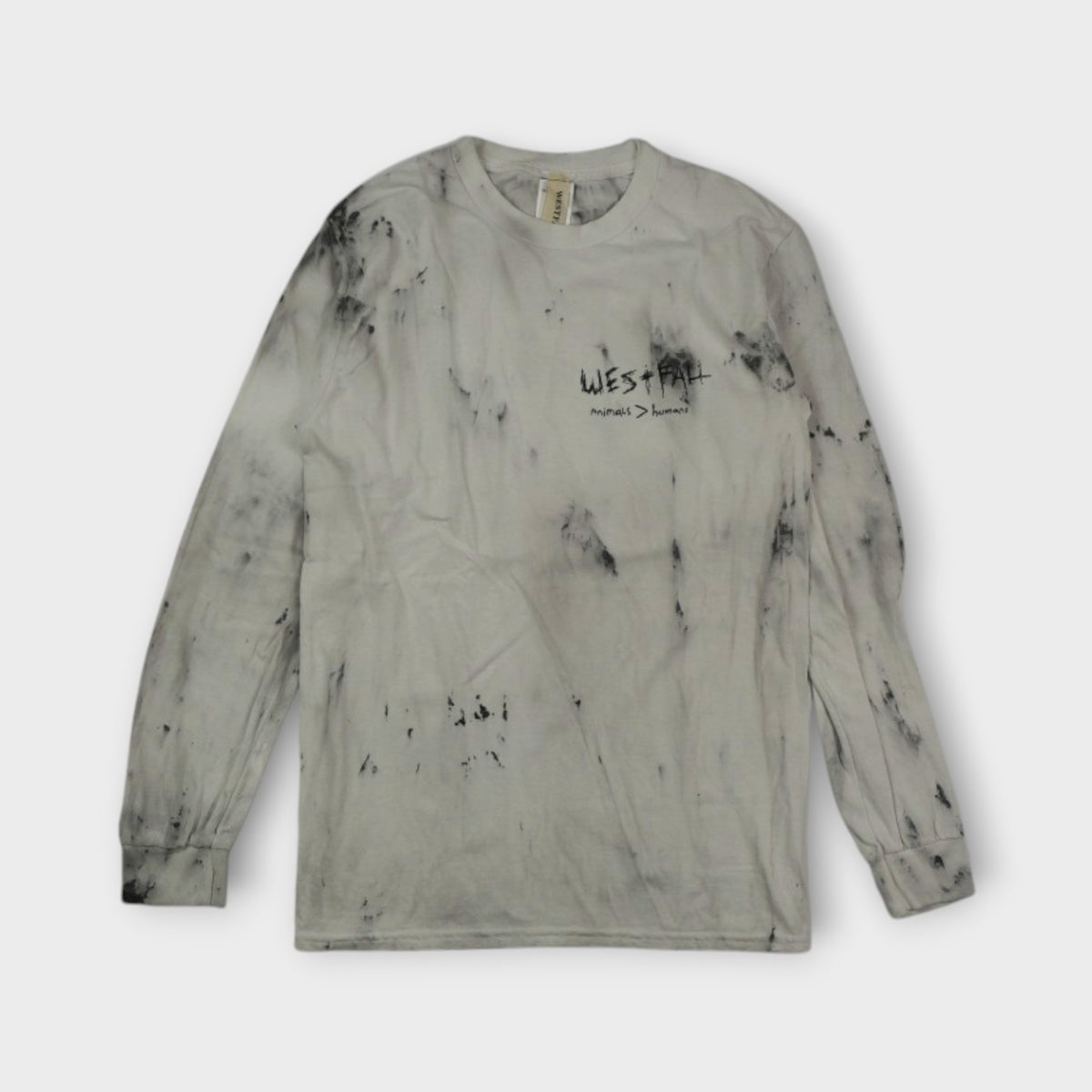 WESTFALL FRONT & BACK ANIMALS HUMANS GRAPHIC HAND-DYED TEE