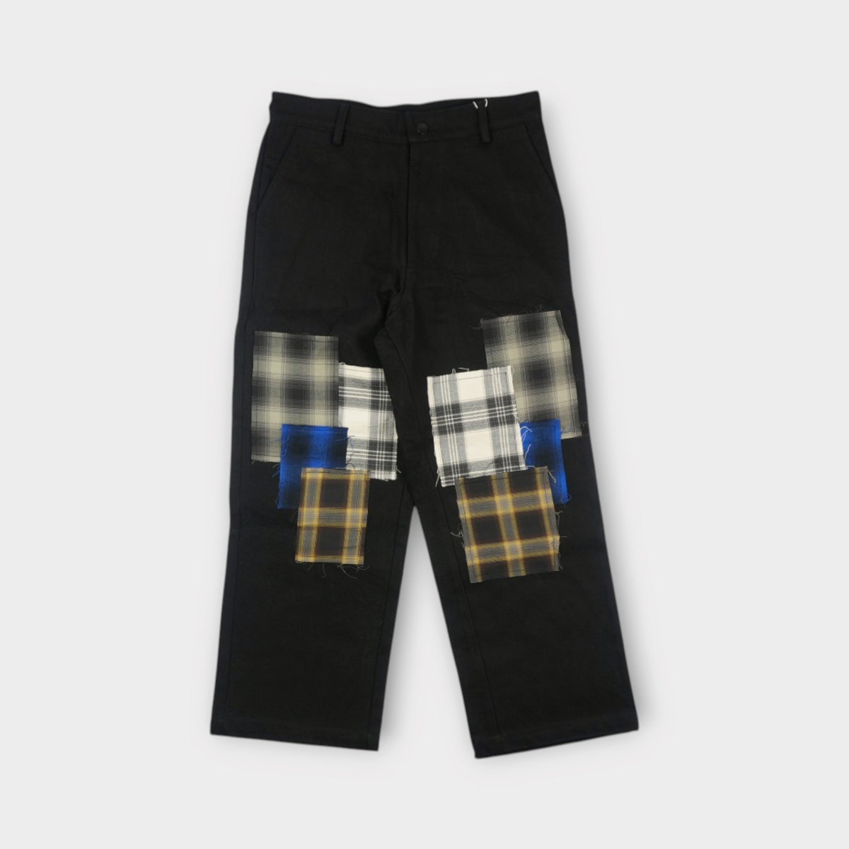 WESTFALL STRAIGHT LEG PANT WITH MULTI-COLOR FLANNEL PATCHES