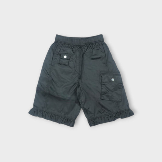 GANNI Duchesse Nylon Midi Ruffle Shorts