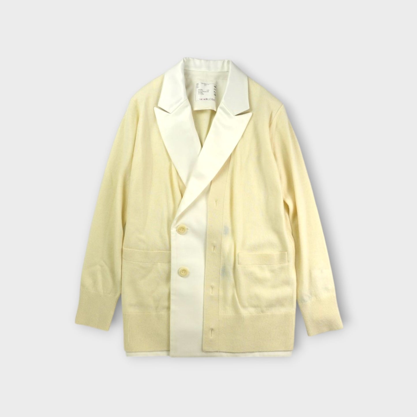 sacai WOMEN Suiting x Wool Knit Cardigan