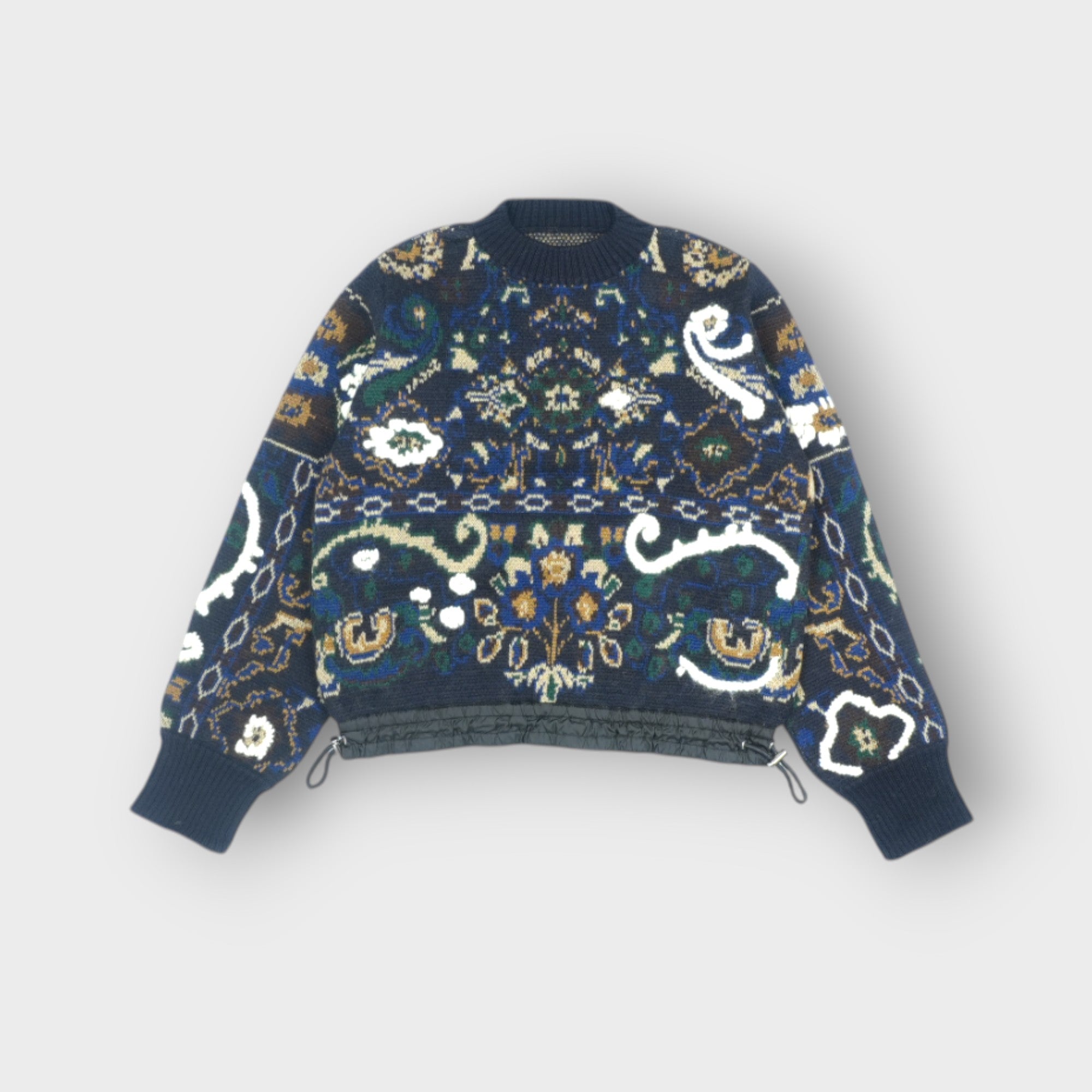【美品】 sacai Fabric Combo Knit Pullover 1 sacai Floral Jacquard Knit Pullover – mou by ACROPOLIS