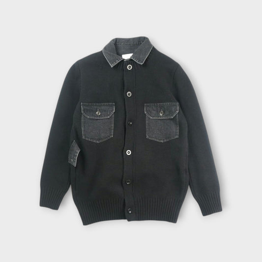 sacai WOMEN Denim x Wool Knit Cardigan