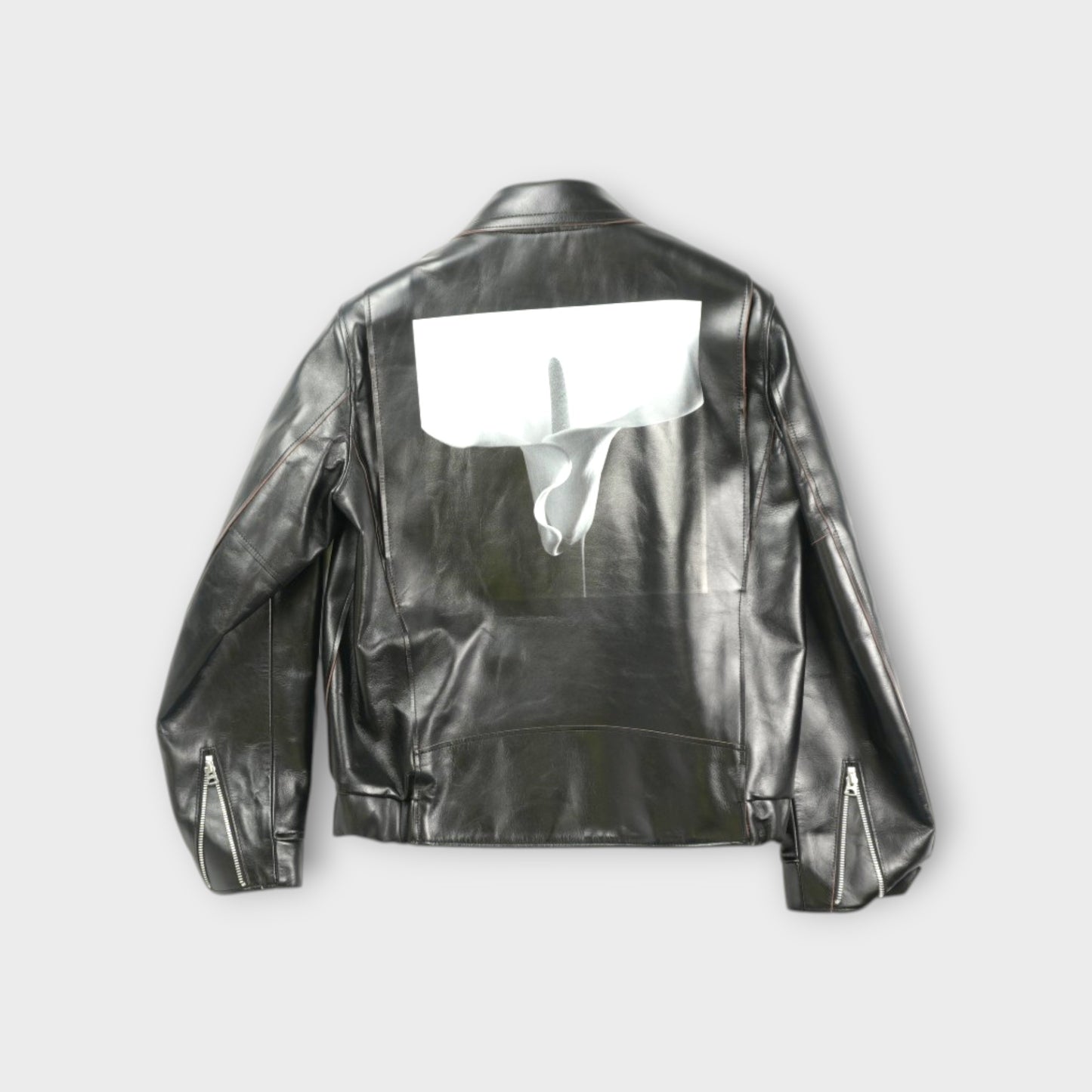sacai UNISEX Robert Mapplethorpe Graphic Print Leather Jacket