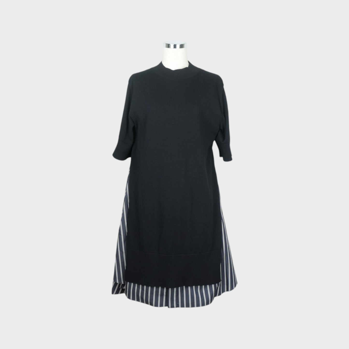 sacai Poplin x Knit Dress