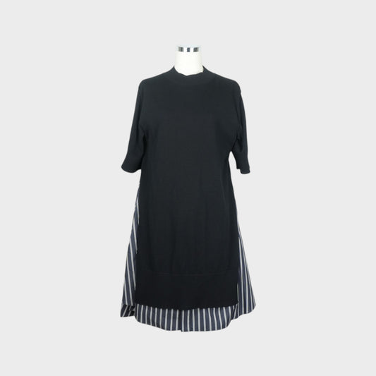 sacai Poplin x Knit Dress