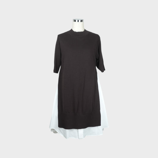 sacai Poplin x Knit Dress
