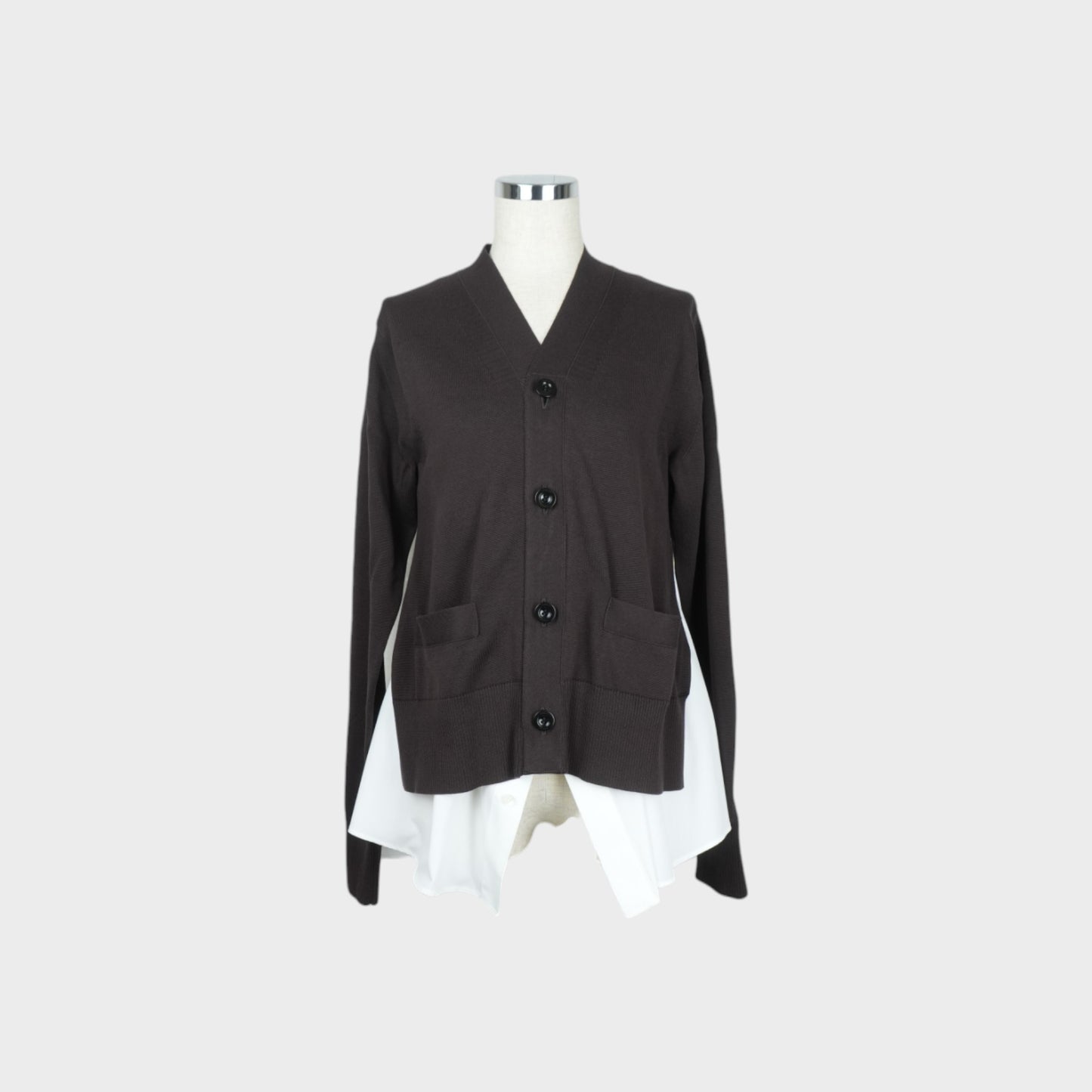 sacai Poplin x Knit Cardigan