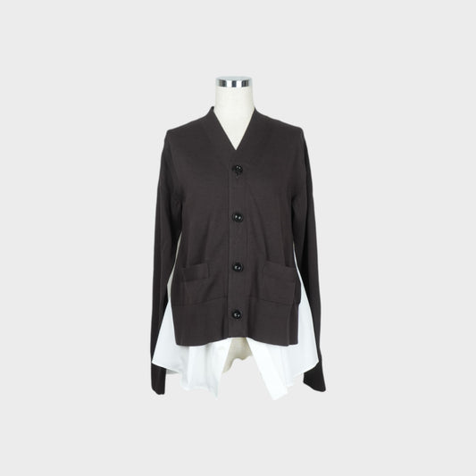 sacai Poplin x Knit Cardigan