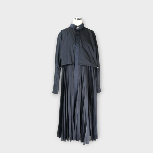 sacai WOMEN Poplin x Satin Dress