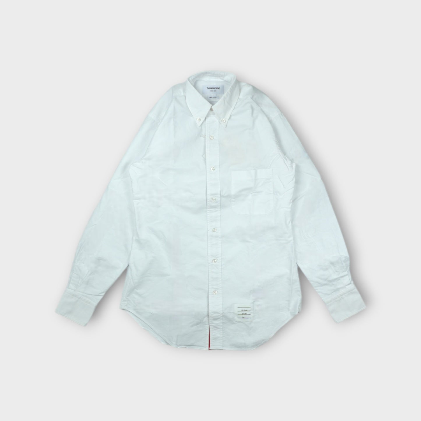 THOM BROWNE CLASSIC L/S BD PC SHIRT W/ CF GG PLACKET IN OXFORD