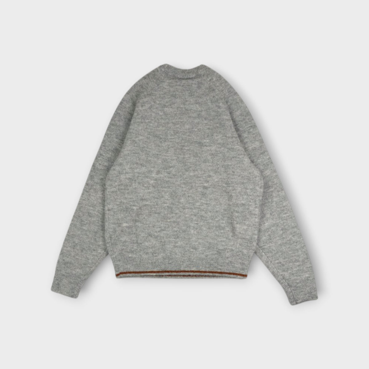 adidas Three-Stripes Fluffy Knit Crew Sweatshirt