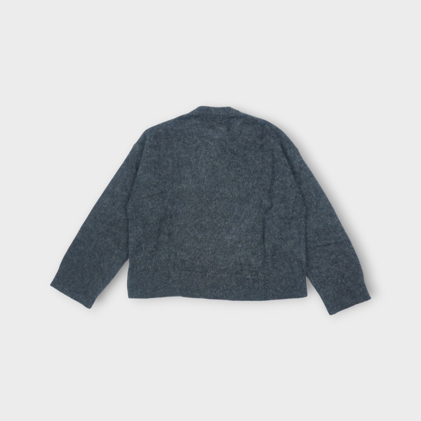 GANNI Fine Brushed Alpaca Banana Oversized O-neck
