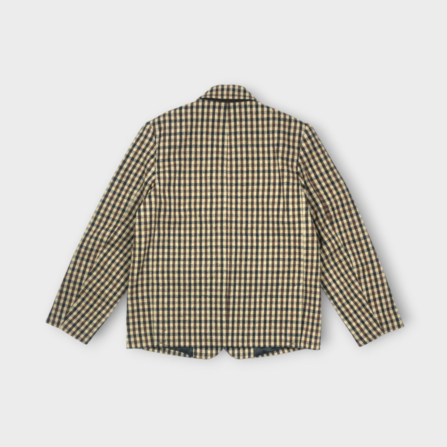 GANNI Check Wool Mix Oversized Blazer