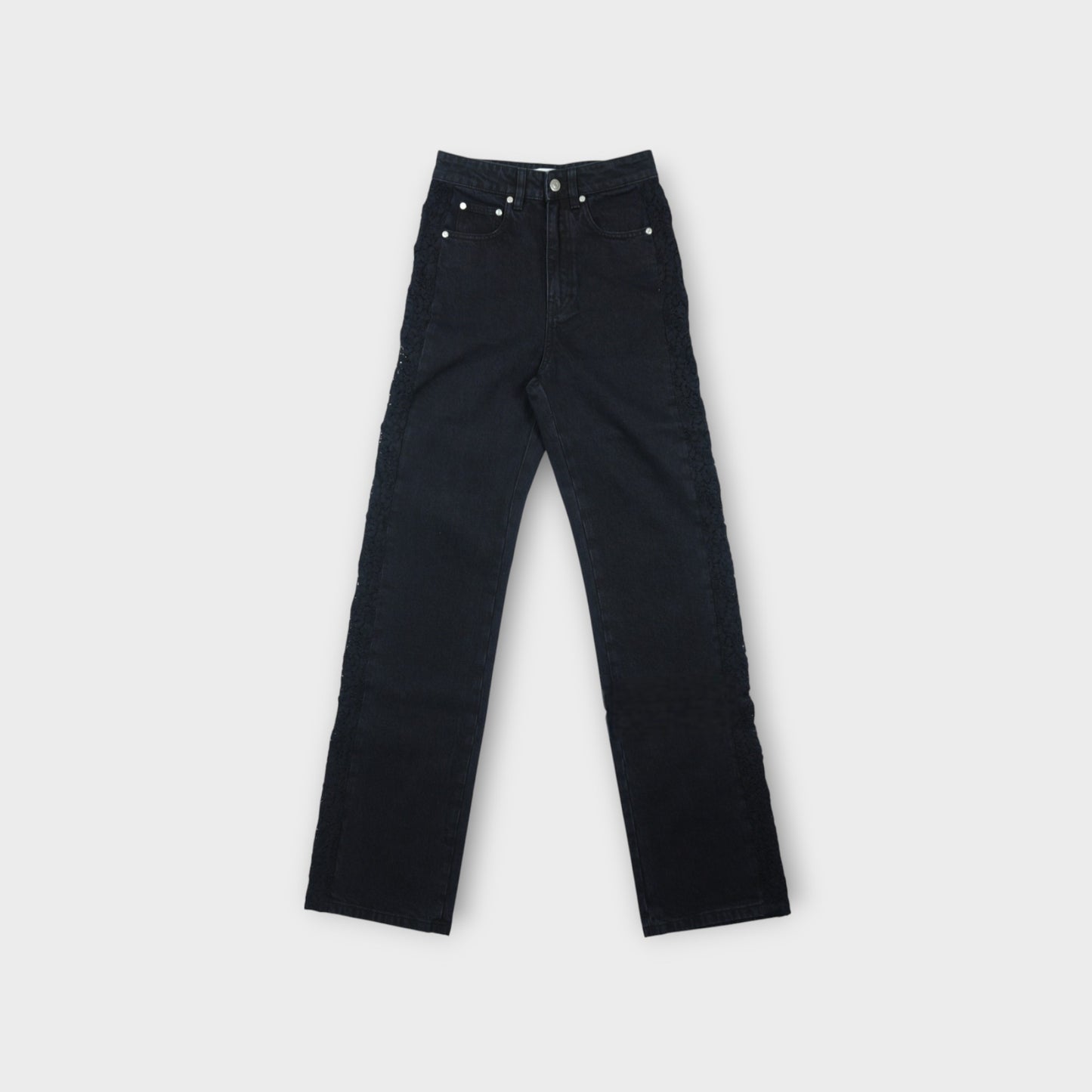 STELLA McCARTNEY BLACK DENIM LACE JEANS