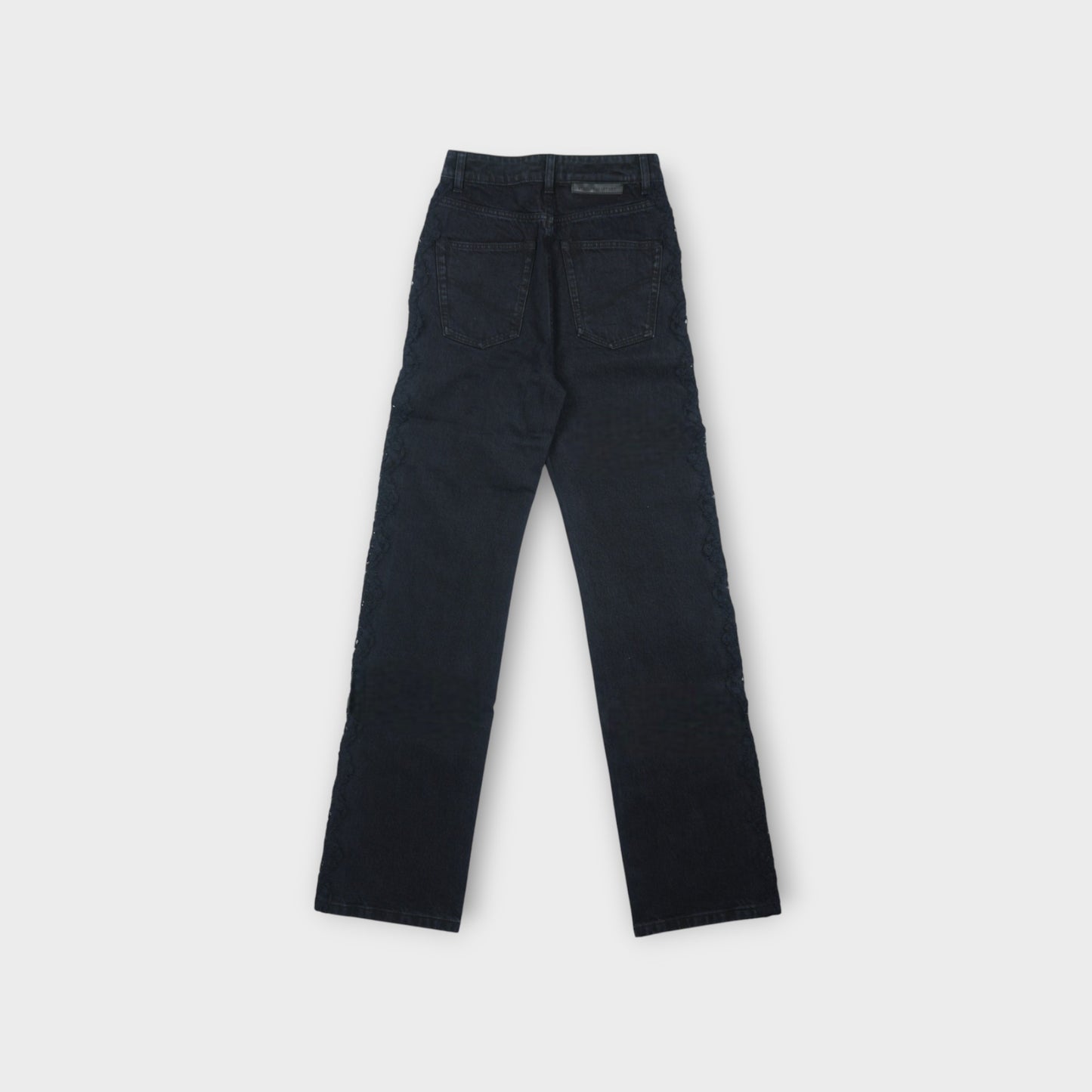 STELLA McCARTNEY BLACK DENIM LACE JEANS