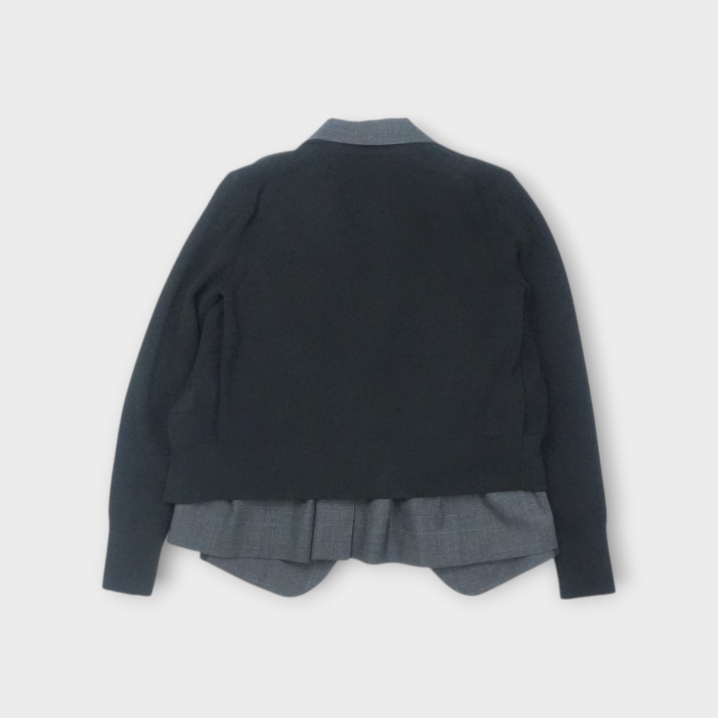 sacai Glen Check x Knit Cardigan