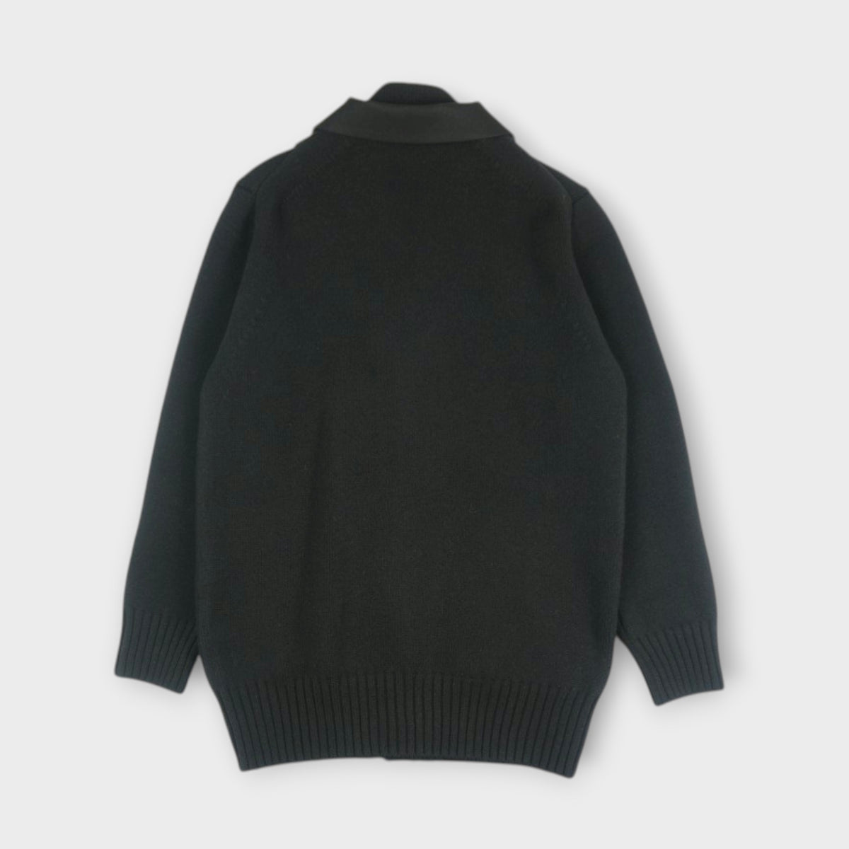 sacai WOMEN Wool Flannel x Wool Knit Cardigan