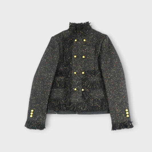 sacai WOMEN Nep Tweed x Denim Jacket