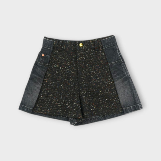 sacai WOMEN Nep Tweed x Denim Shorts