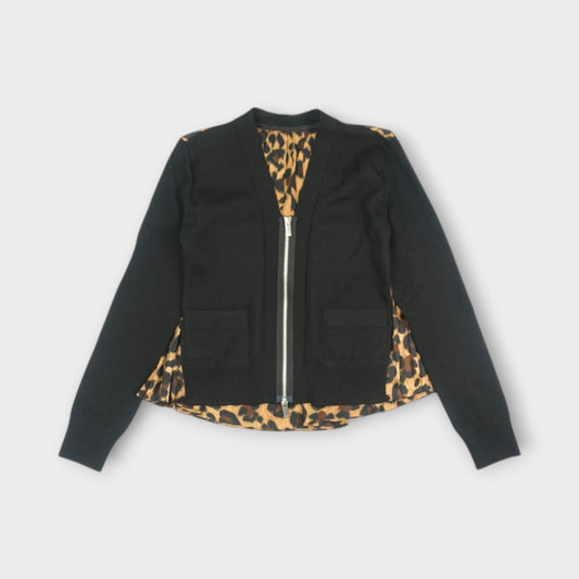 sacai WOMEN Leopard Knit Cardigan