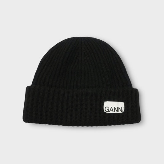 GANNI Structured Rib Beanie