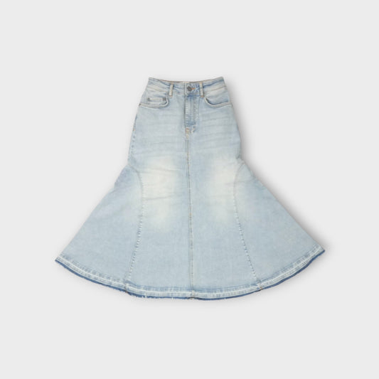 GANNI Tint Denim Midi Skirt