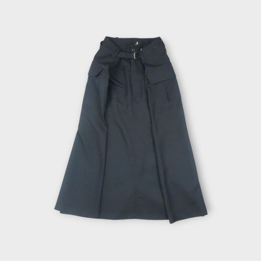 ANREALAGE WRAP POLYESTER MILITARY SKIRT
