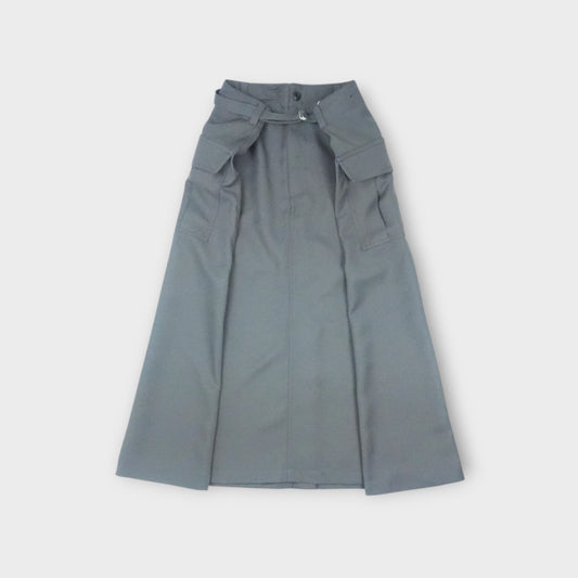 ANREALAGE WRAP POLYESTER MILITARY SKIRT