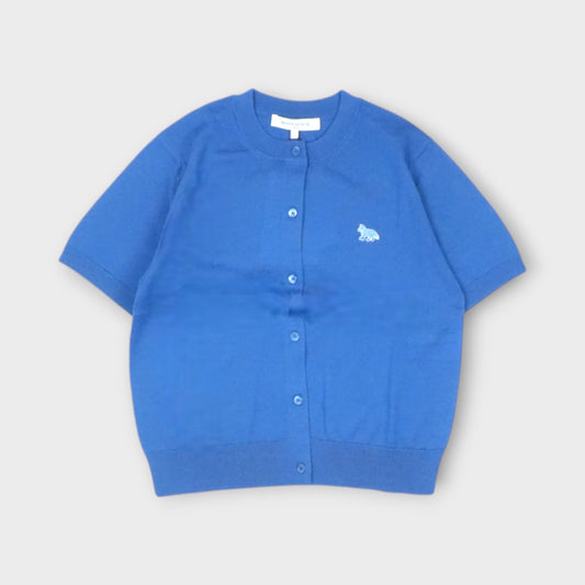 MAISON KITSUNÉ BABY FOX FINE MERINO SHORT SLEEVE CARDIGAN