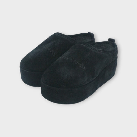 BALENCIAGA ALASKA PLATFORM SUEDE/SHEAR