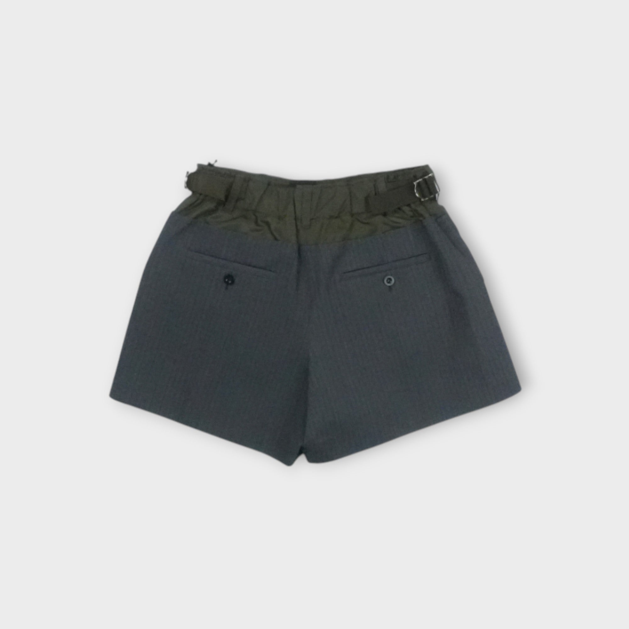 sacai Stripe Doeskin Shorts – mou by ACROPOLIS