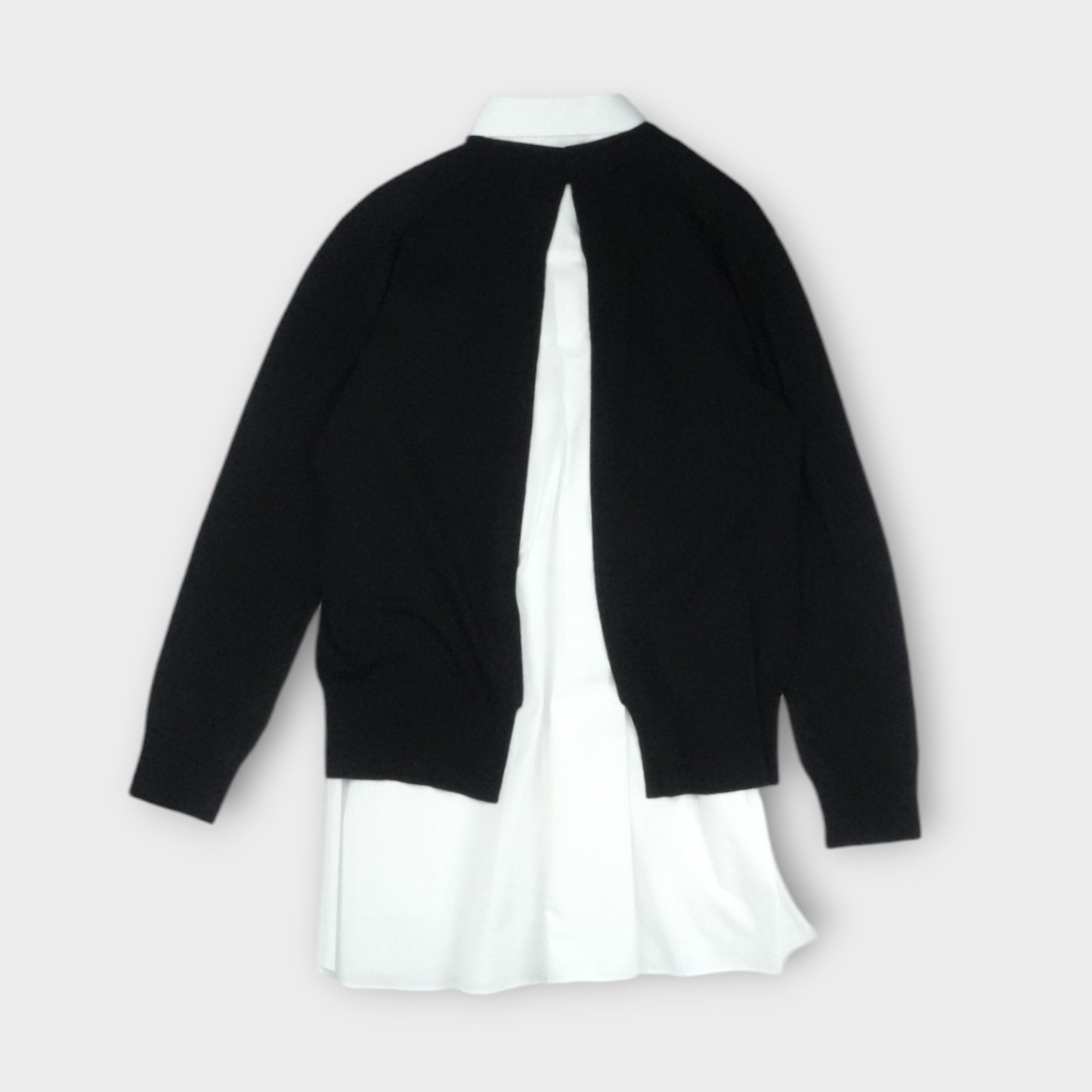 sacai  Poplin x Cotton Knit Dress