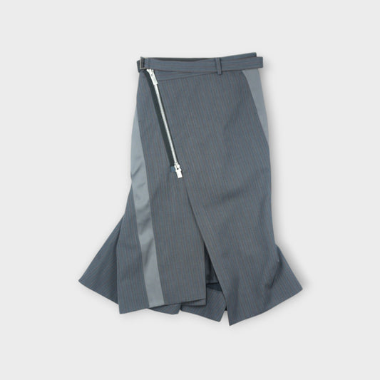 sacai Stripe Doeskin Skirt