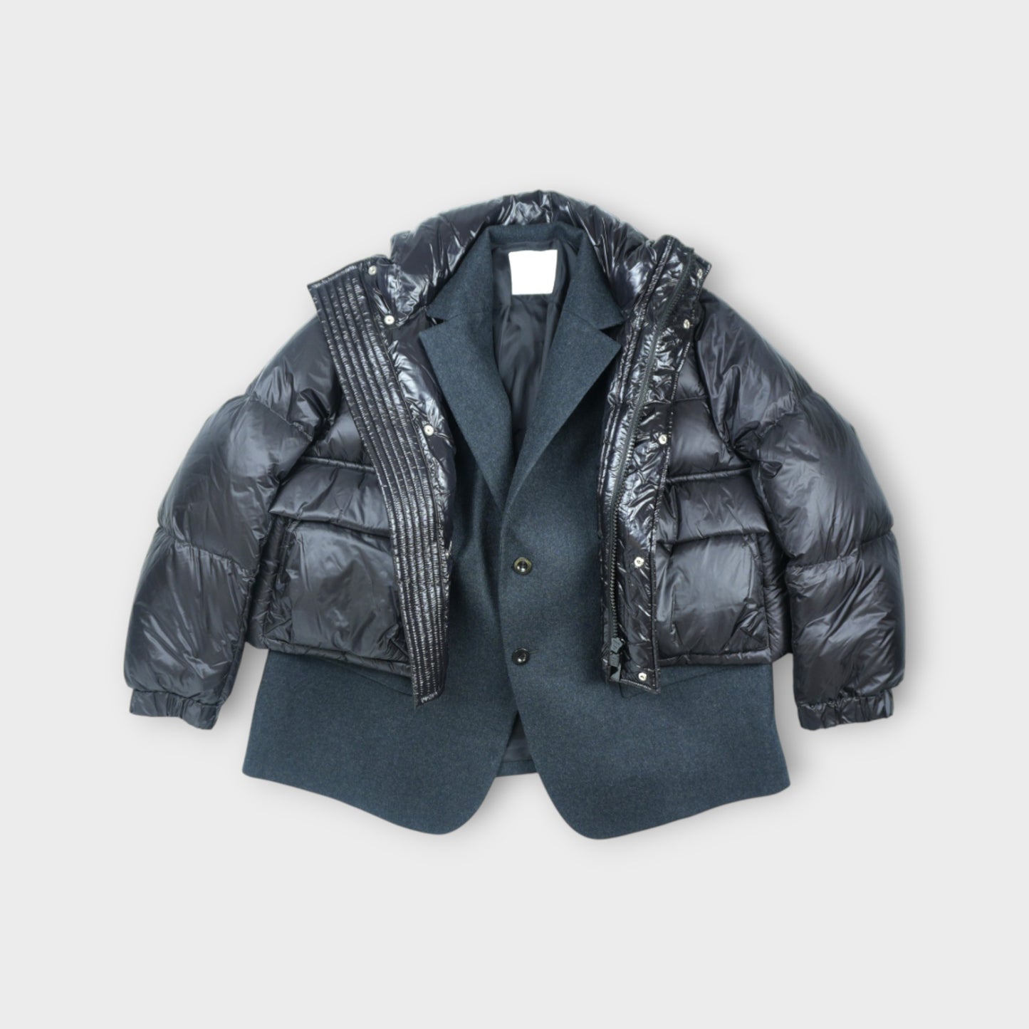 sacai  Wool Melton x Puffer Blouson