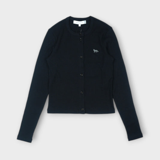 MAISON KITSUNÉ RIBBED BABY FOX CARDIGAN