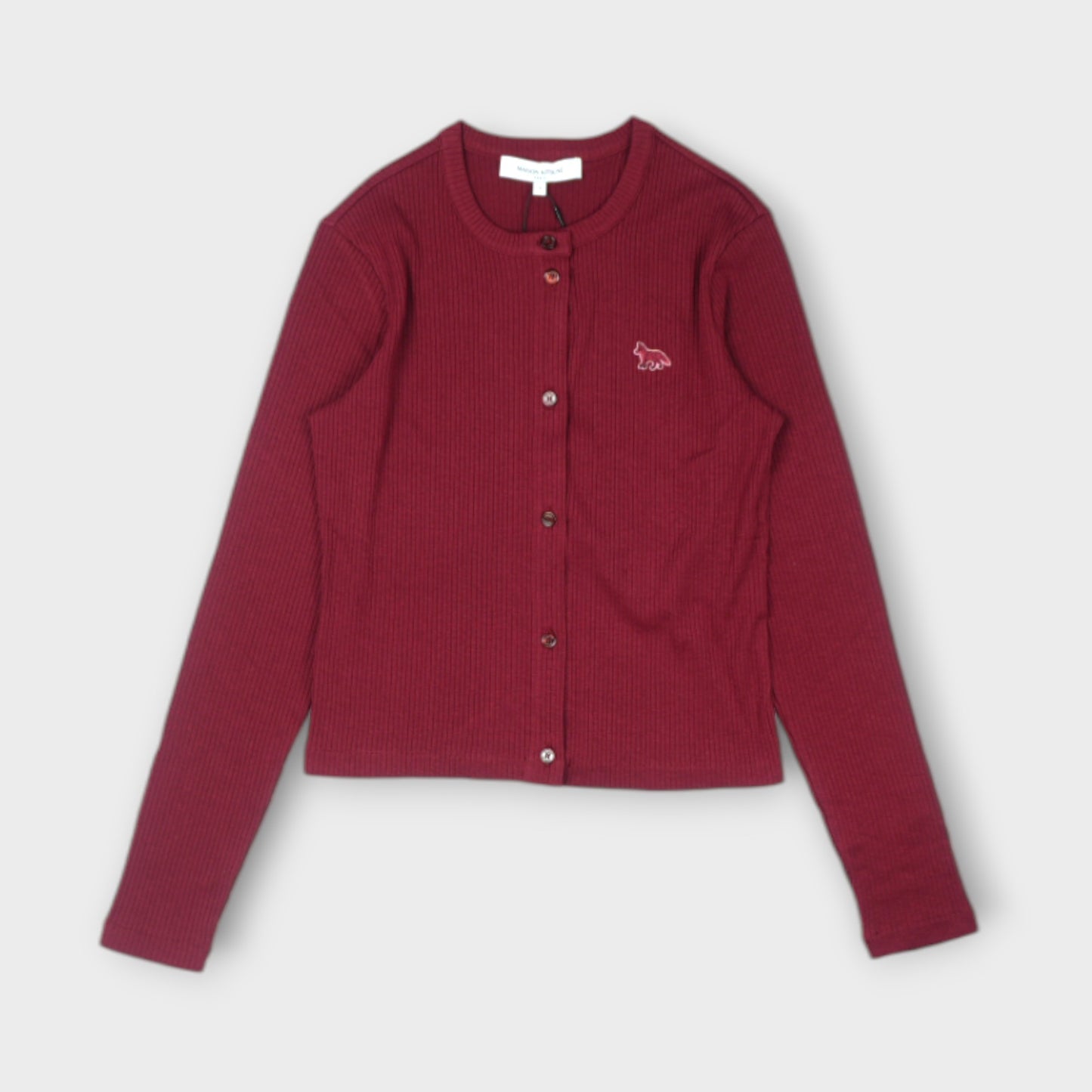 MAISON KITSUNÉ RIBBED BABY FOX CARDIGAN