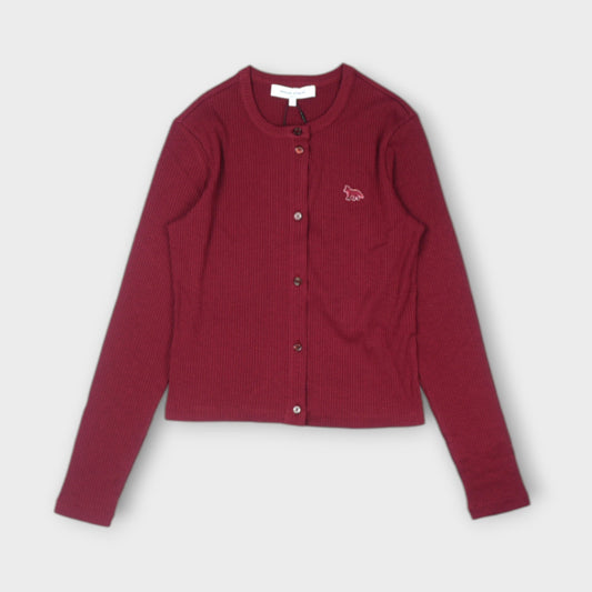 MAISON KITSUNÉ RIBBED BABY FOX CARDIGAN