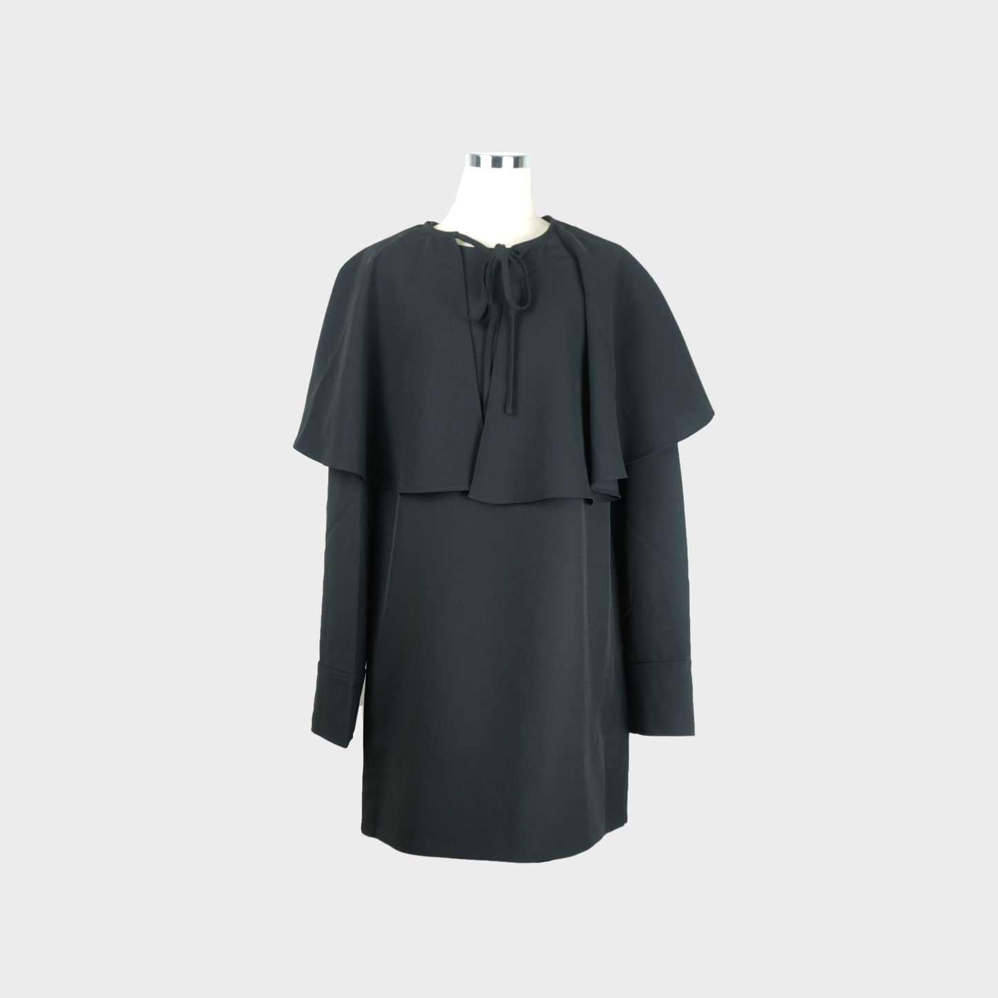 GANNI Light Twill Suiting Circle Collar Mini Dress